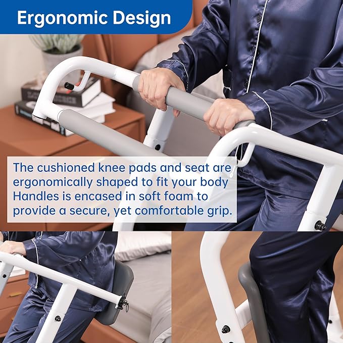 Stand Assist Patient Transport Unit, Safely Sit, Stand, Transfer & Transport, Fall Prevention Patient Transfer Lifter for Home and Facilities, 400 lb Capacity.