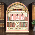 Personalized Book Tracker Sign, Custom Books Read This Year Counter, Book Lover Gift for Teachers, Women, Librarians, Readers, Bookshelf Accessories for Wall & Table, Wooden Hanging Library Décor