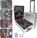 Campfun 899-Piece Household Tool Set with Complete Hand Tools, Mechanic Toolbox Set with Rolling Case, Tool Set for Home/Auto Repair, White
