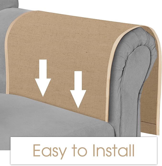 Joywell Armrest Organizer Remote Holder for Recliner Armchair Caddy Couch Sofa Arm Chair Caddie with 6 Pocket Storage for Magazine, iPad, Phone,Camel