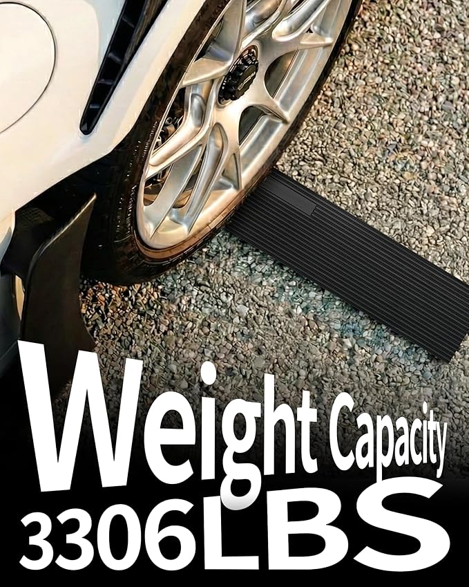 FACHNUO 0.6" Rise Rubber Threshold Ramp for Doorways, 35.4" Wide, 3306 LBS Load Capacity Wheelchair Ramp - Cuttable Non-Slip Rubber Ramp, Secure and Stable for Curbs, Wheelchairs, Walkers and Scooters