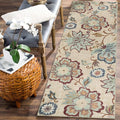 Beeiva Floral Washable Kitchen Runner Rugs, 2x6 Beige Ultra Thin Vintage Plant Bathroom Hallway Runner Rugs with Rubber Backing, Carpet Runner Rug for Hallways Laundry Rugs Laundry Room Runner