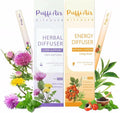 PUFFIAIR Herbal Diffuser Duo with Milk Thistle, Guarana & More丨Inner Vitality Duo for Liver Detox & Energy Boost Support - 600 Uses Per Stick