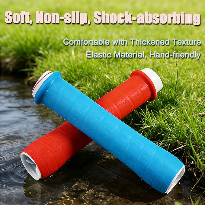 2 Pcs Cold Shrink Handle Wrap with Textured Grip – Silicone Non-Slip Cover for Secure Tool & Sports Handles – Durable, All-Weather Cold-Shrink Sleeve for Comfort & Control