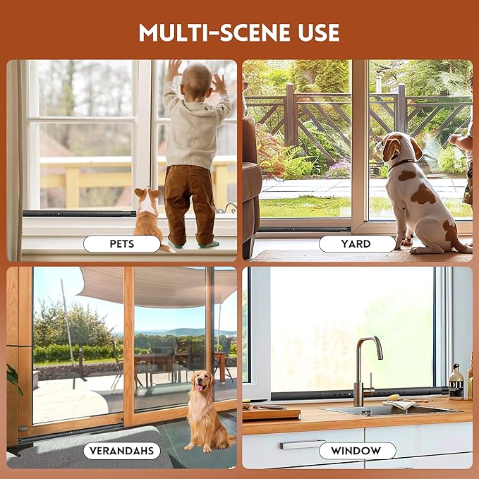 Sliding Door Security Bar, 17.1-51" Adjustable Lock Bar with Rubber Tips, 1.25" Thickened Metal for Sliding Window & Door, Black, Fortify Your Home Entry Points
