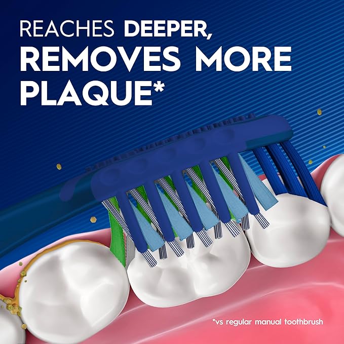 Oral-B Pro Clean Cross Action Toothbrushes, Deep Plaque Removal, 6 Count