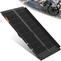 VNN Portable Wheelchair Ramp 5FT, Black Seamless Non-Slip Aluminum Ramps for Wheelchairs for Home, Handicap Wheelchair Ramps for Home Steps, Aluminum Loading Dock Plates