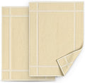 Pearl Linens Pack of 2 100% Cotton Bath Mat 20x30 inches, Soft & Absorbent Quick Dry Bathroom Mat Set, Not Bathroom Rugs, After Shower Mat, Bath Tub Mat, 687 GSM, Machine Washable, Beige