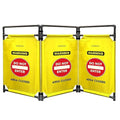 Essentially Yours "Do Not Enter Foldable Safety Barricade | High Visibility Yellow 3 Foot Portable Safety Barrier with Heavy Duty PVC Frame