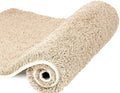 Walensee Bathroom Rug Non Slip Bath Mat (16 x 24, Beige) Water Absorbent Soft Microfiber Shaggy Bathroom Mat Machine Washable Bath Rug Thick Plush Rugs for Shower