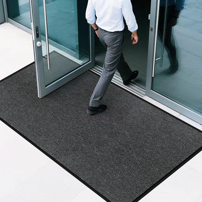 3' X 5' Durable Front Door Mat Indoor Outdoor Entrance, Commercial Door Floor Mat Heavy Duty Non-Slip Backing Entryway Doormats, Outdoor Mats for Home Entrance & Commercial High Traffic Area