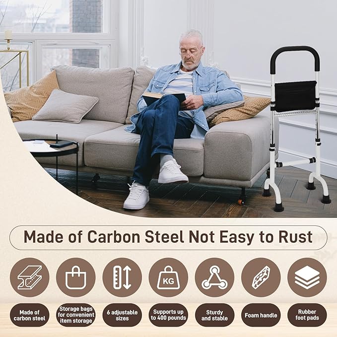 Stand Assist Aid for Elderly, Adjustable Stand Assist, Hip Knee Surgery Recovery Aid Walking Cane Standing Aids and Supports, Standing Aid for Couch, Bedside, Toilet, More, up to 400lb