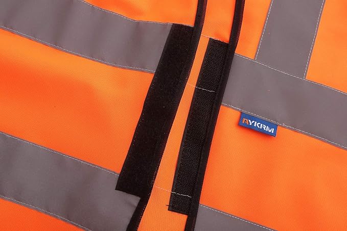 AYKRM 12 colour High visibility viz vest hi vis viz reflective work construction safety vest (XS-8XL)