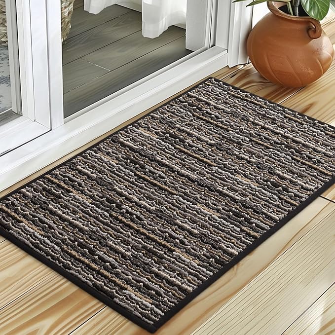 hicorfe Indoor Doormat,Front Back Door Mat Rubber Backing Non Slip Door Mats 20"x31.5" Absorbent Resist Dirt Entrance Doormat Inside Floor Mats for Entryway Washable Low-Profile
