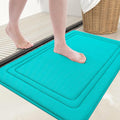 Grandaily Memory Foam Bath Mat Rug 30x20, Ultra Soft, Non-Slip and Absorbent Bathroom Rugs, Machine Wash Dry, Comfortable Bath Carpet for Bathroom Floor, Tub and Shower, Teal