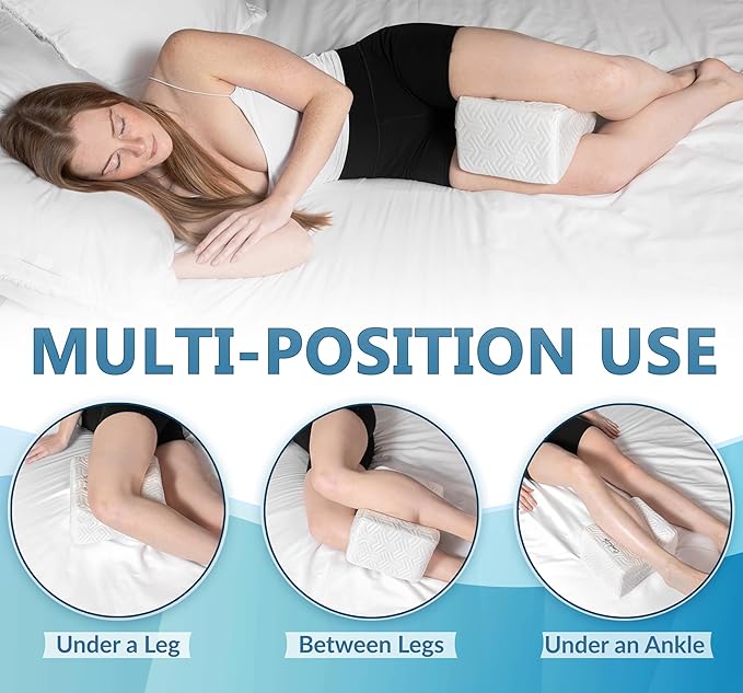 ComfiLife Orthopedic Knee and Leg Pillow for Side Sleepers Sleeping - 100% Polyurethane Foam for Back Pain, Hip Pain Relief