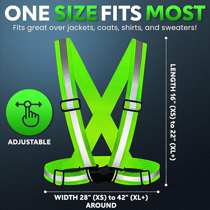 PeerBasics Safety Vests Bulk Pack - Reflective High Visibility, Men Women, Mesh (US, Alpha, One Size, Regular, Regular, Lime)