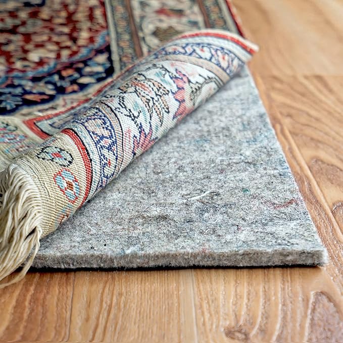 RUGPADUSA - Dual Surface - 6'7" x 9' - 1/4" Thick - Felt + Rubber - Non-Slip Backing Rug Pad - Safe for All Floors