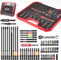 58Pcs Screwdriver Set Include 53Pcs Impact Screwdriver Bits Set,Mini Wrech,Step Drill, 1/4”Socket Adapter and Impact Bit Extension with Tool Box for Home Repairs DIY