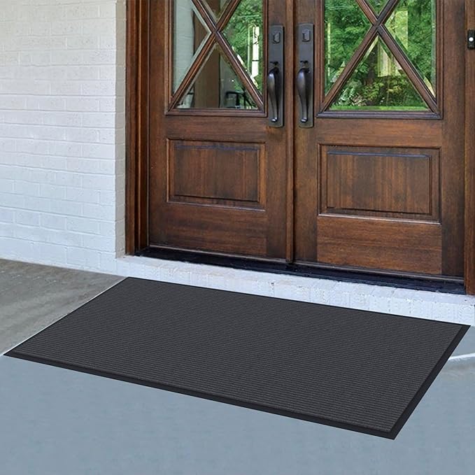 Amyracel Front Door Mat Indoor Outdoor Entrance, 36" x 72" All-Season Waterproof Doormat for Enterway, Heavy Duty Commercial Floor Mat, Fade Resistant, Rubber Back, Low Profile, Easy Clean