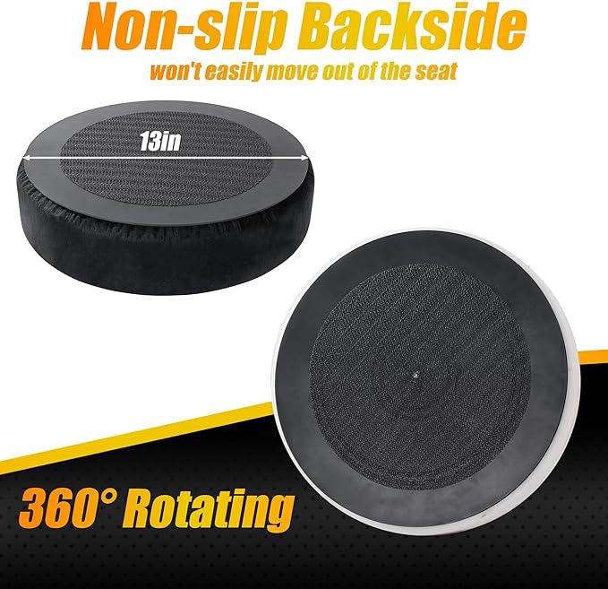 BALAPET 360 Degree Memory Foam Rotating Seat Cushion,Swivel Seat Cushion for Car, 3IN Thick Car Seat Pad for Elderly Assistance(13.5x13.5x3IN)