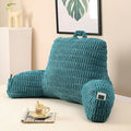 Reading Pillow for Sitting in Bed, Large Backrest Reading Pillow with Arm Rest,Back-Rest Support Cushion for Sit Up on Couch, Sofa, and Floor, Dorm Essentials (Dark Green Corduroy, Large(19"))