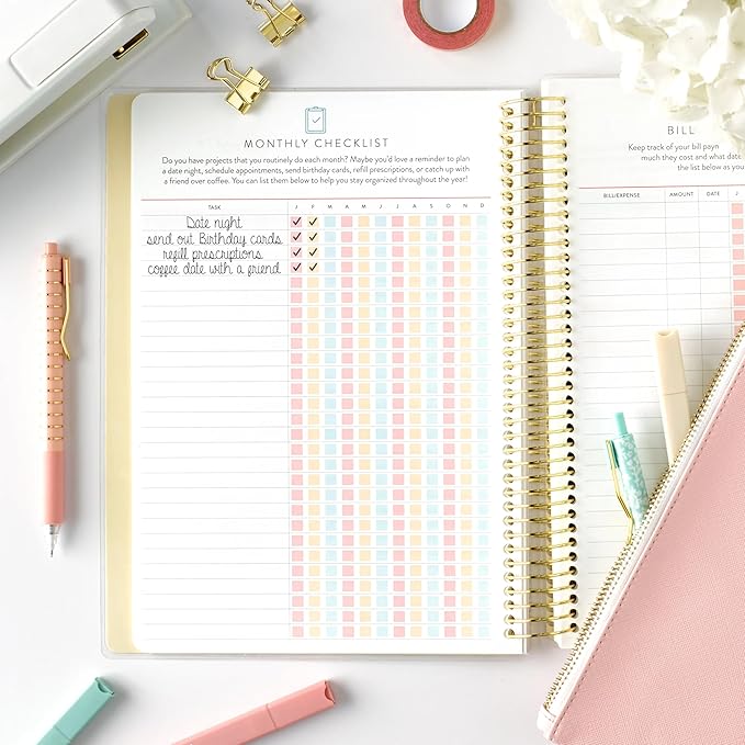 PPP Home Planner 2026 | 12-Month Weekly Calendar (Sunday Start) | Monthly Review & Seasonal Checklists | Budgeting & Savings Worksheets | Daily Bible Reading Plan | Checklists for Routines and Goals