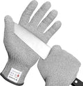 Schwer 10 Pairs ANSI A9 Cut Resistant Gloves, Food Grade Reliable Cutting Glove, Mandoline Glove for Kitchen Meat Cutting, Oyster Shucking, Fish Fillet Processing, Non-PFAS, PR1501-G, S