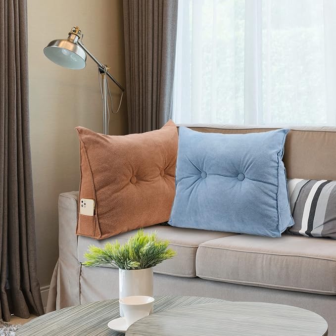 GOTOTOP Large Bolster Cushion Headboard Pillow, Soft Plush Back Support Bed Rest Pillow for Reading and Watching TV, 605020cm (#6)