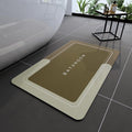 Bath Mat, Bathroom Mat Rugs Super Absorbent Shower Mats Non Slip Quick Dry Thin Rubber Mats for Bathroom Floor Fit Under Door, Shower Rug for Bathtub, Shower, Brown