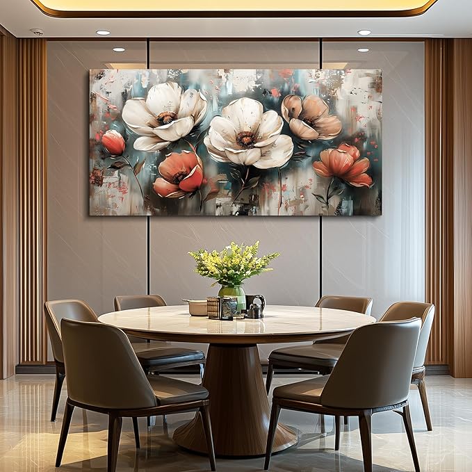 FUHAIHUA Canvas Wall Decor For Bedroom Wall Art For Living Room Office Decorations Boho Wall Paintings Flowers Landscape Pictures Artwork Aesthetic Posters kitchen Home Decor Ready To Hang 20x40 In