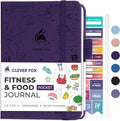 Clever Fox Fitness & Food Journal Pocket – Nutrition & Workout Planner for Women & Men – Diet & Gym Exercise Log Book with Calendars, Diet & Training Trackers – Lasts 3 Months, 4.3x5.5” (Purple)