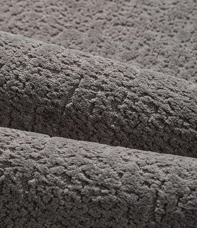 chakme Bathroom Rugs Mat U-Shaped 24x17, Ultra Thin Non Slip Bath Mat Small Quick Dry Absorbent Bath Mat for Bathroom Floor, (Grey, U-24"x17")