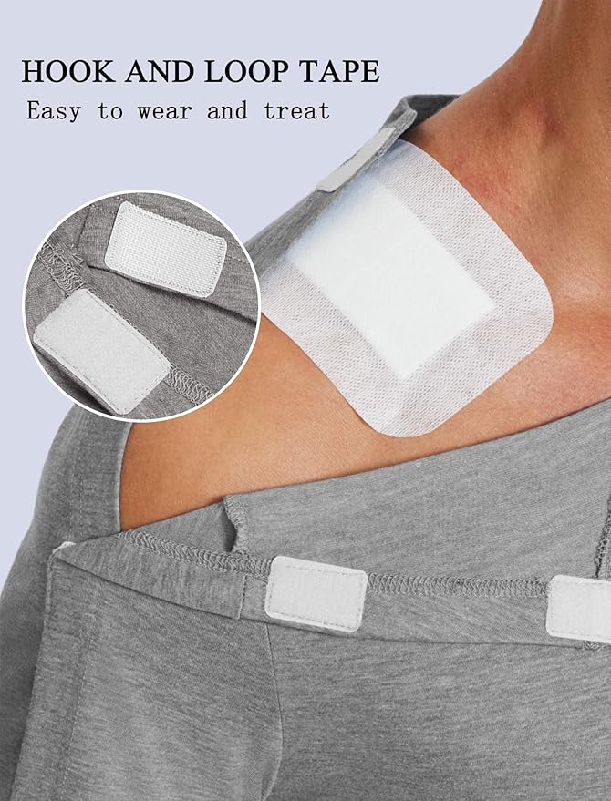 Deyeek Shoulder Post Surgery Recovery Shirts for Men Full Tear Away Short Sleeve T Shirt Adaptive Chemo Clothing