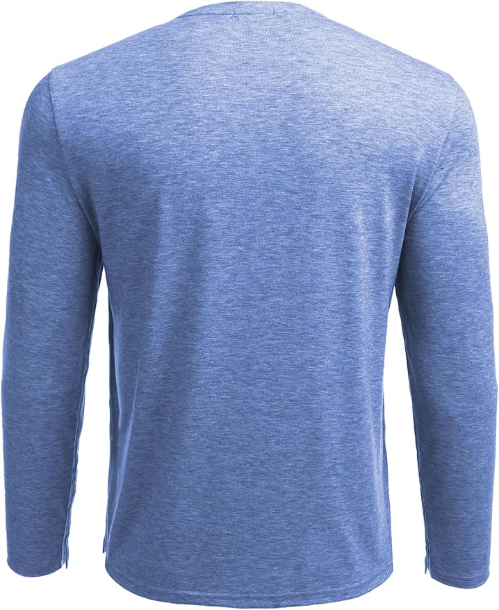 Deyeek Men's Post Shoulder Surgery Recovery Shirts Full Tear Away Long Sleeve Snap Chemo Port Access Shirt