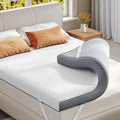 EnHomee Memory Foam Mattress Topper,4 Inch Twin Mattress Topper Pressure Relief with Cooling Gel and Removable & Washable Embossed Cover, CertiPUR-US & Oeko-TEX Certified, White, Twin