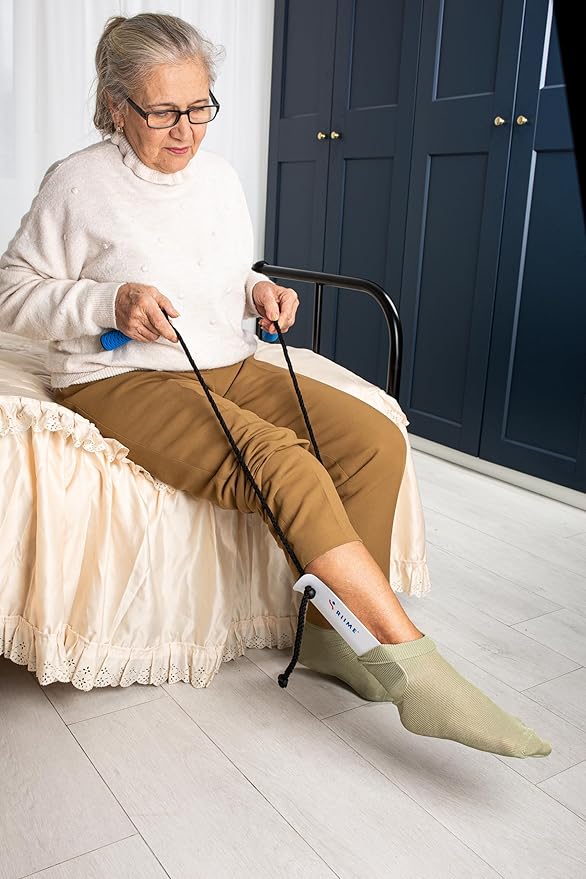 Compression Sock Aid -Sock Aids for Putting On Socks-Assistant Device No Bending-Hip Kit-Disability Aids for Elderly & Pregnant-Sock Helpers for Seniors with Arthritis-Sciatica