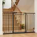 53.1-62.5 Inch Extra Wide Baby Gate, Pressure Mounted Dog Gate Indoor, Walk Thru Pet Gate for Cat Dog Child,Pet Gates for The House Doorway Black