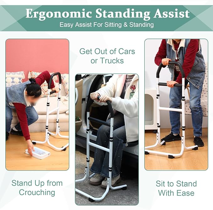 Marsui Chair Stand Assist Elderly Portable Stand Assist Aid Rail for Disabled Chair Couch Sofa Safe Standing up Assistance Adjustable Height Suitable for Elderly Seniors Disabled Middle Aged People