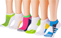Tipi Toe Women’s 6-Pack Athletic Cushioned Running Ankle Socks – Soft, Breathable Fabric with Arch Support for Comfort