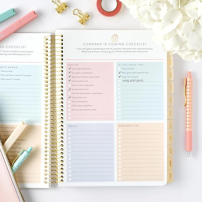 PPP Home Planner 2026 | 12-Month Weekly Calendar (Sunday Start) | Monthly Review & Seasonal Checklists | Budgeting & Savings Worksheets | Daily Bible Reading Plan | Checklists for Routines and Goals