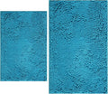 BOANKODU Bathroom Rugs Sets 2 Piece, Extra Soft Chenille Bath Mat Absorbent Bathroom Rug, Bathroom Mat with Non-Slip Bottom, Machine Washable Bath Rugs (32x20 Inch + 24x16 Inch, Turquoise)