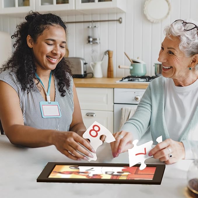 Keeping Busy Numbered 3 Pack Large Piece Puzzles for Seniors | Dementia Activities for Seniors Game Dementia Products for Elderly Alzheimers Activities (Numbered Puzzle)