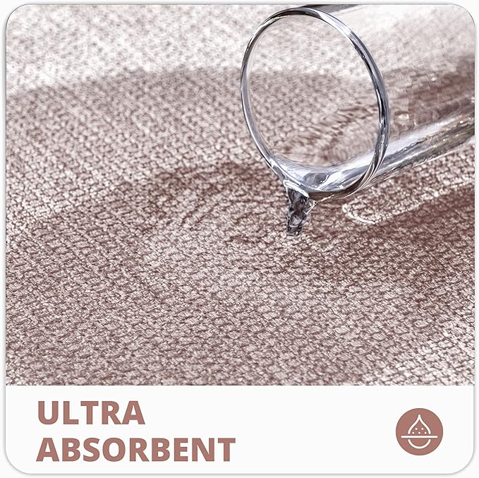 Bath Mat,Ultra Thin Bathroom Rugs,Rubber Bath Mats for Bathroom,No Slip Bath Rugs,Quick Dry,Machine Washable,Low Pile,Absorbent,Shower Outside,Sink,Home Decor Accessories.Beige,2'x3'(24x36inch)
