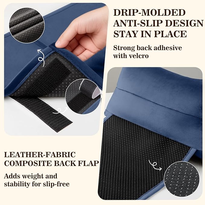 Recliner Headrest Pillow, Adjustable Comfort Neck & Head Support Pillow, Soft Velvet Non-Slip Headrest for Pain Relief & Relaxation, Ideal for Recliner, Couch, Chair, Sofa