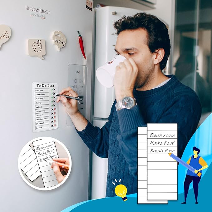 2 Pieces Chore Chart for Adults to do List My Chores Checklist Task Board Sliding Routine Chart for Kids Rv Reminder