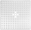 Yimobra Shower Stall Mat Non Slip, 21x21 Inch, Soft Square Bath Mat for Shower with Suction Cups and Drain Holes, Stall Floor Mats for Bathroom, Machine Washable, Bathroom Accessories, Clear