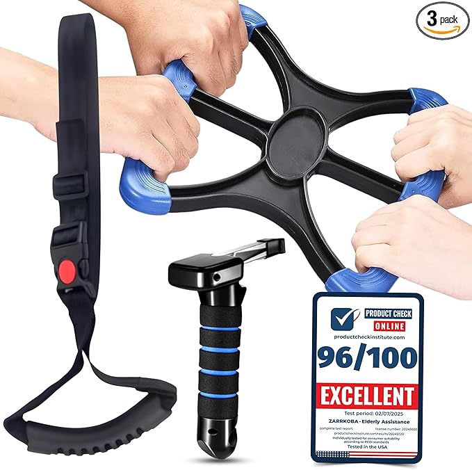 Premium 3 Pc Elderly Assistance Products Standing Aid Portable Lift Auto Cane Grab Handle Adjustable Car Door Handle for Elderly Handicap Accessories for Daily Living Elderly Mobility Aids