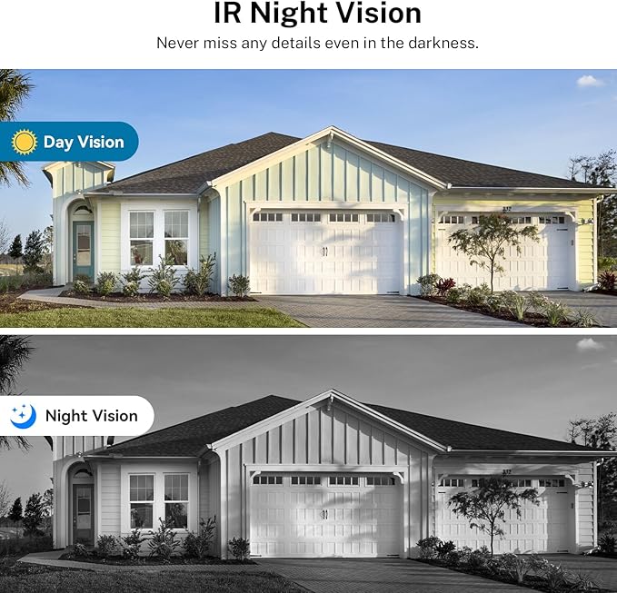 Smart 1080p Video Doorbell Camera with Doorbell Receiver, Live View, AI Human Detection, 2-Way Audio, Night Vision, Cloud Storage (Sold Separately), 2.4G WiFi