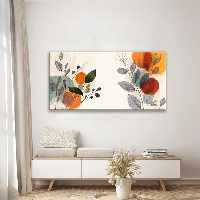 Suconvng Wall Art For Living Room Modern Boho Wall Art Decor Modern Aesthetic Canvas Art Wall Decor Home Wall Decoration Suitable Pictures For Bedroom Apartment Office Can Be Hung 24" × 48"